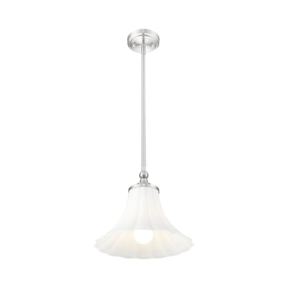 Fleur Pendant Light in Brushed Nickel (12-Inch).