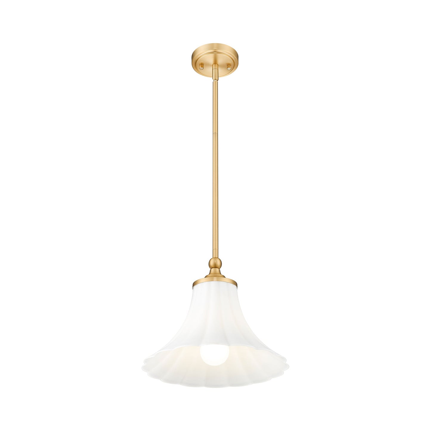 Fleur Pendant Light in Modern Gold (12-Inch).