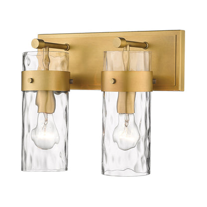 Fontaine Bath Vanity Light in Rubbed Brass (2-Light).