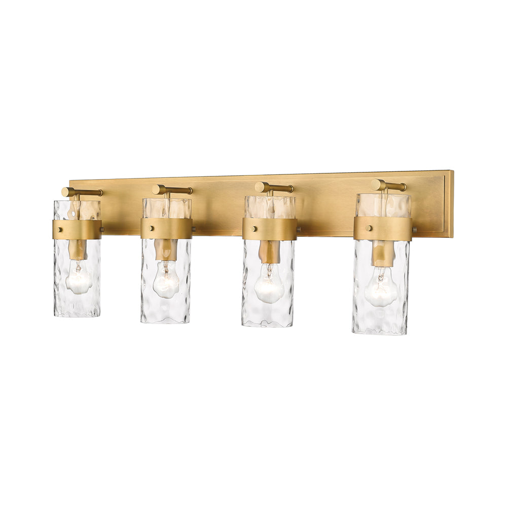 Fontaine Bath Vanity Light in Rubbed Brass (4-Light).