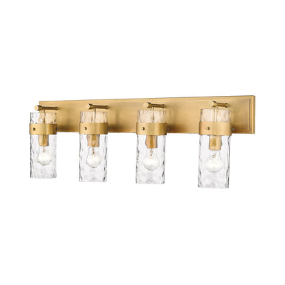 Fontaine Bath Vanity Light in Rubbed Brass (4-Light).