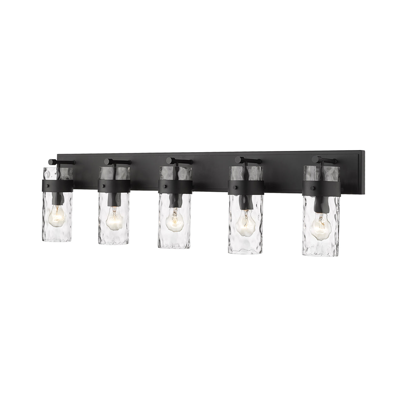 Fontaine Bath Vanity Light in Matte Black (5-Light).
