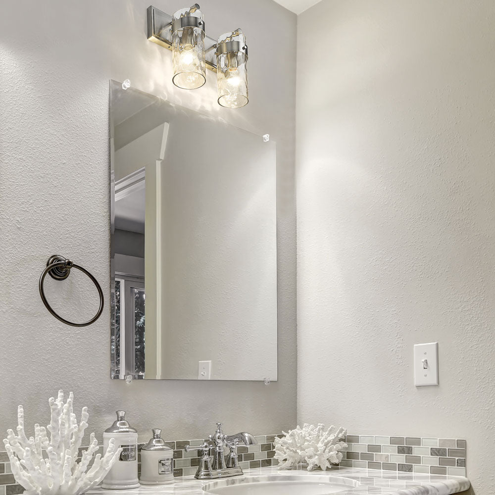 Fontaine Bath Vanity Light in bathroom.