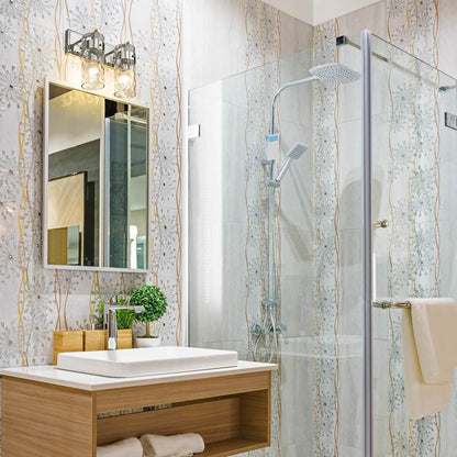 Fontaine Bath Vanity Light in bathroom.