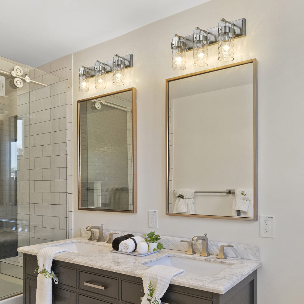 Fontaine Bath Vanity Light in bathroom.