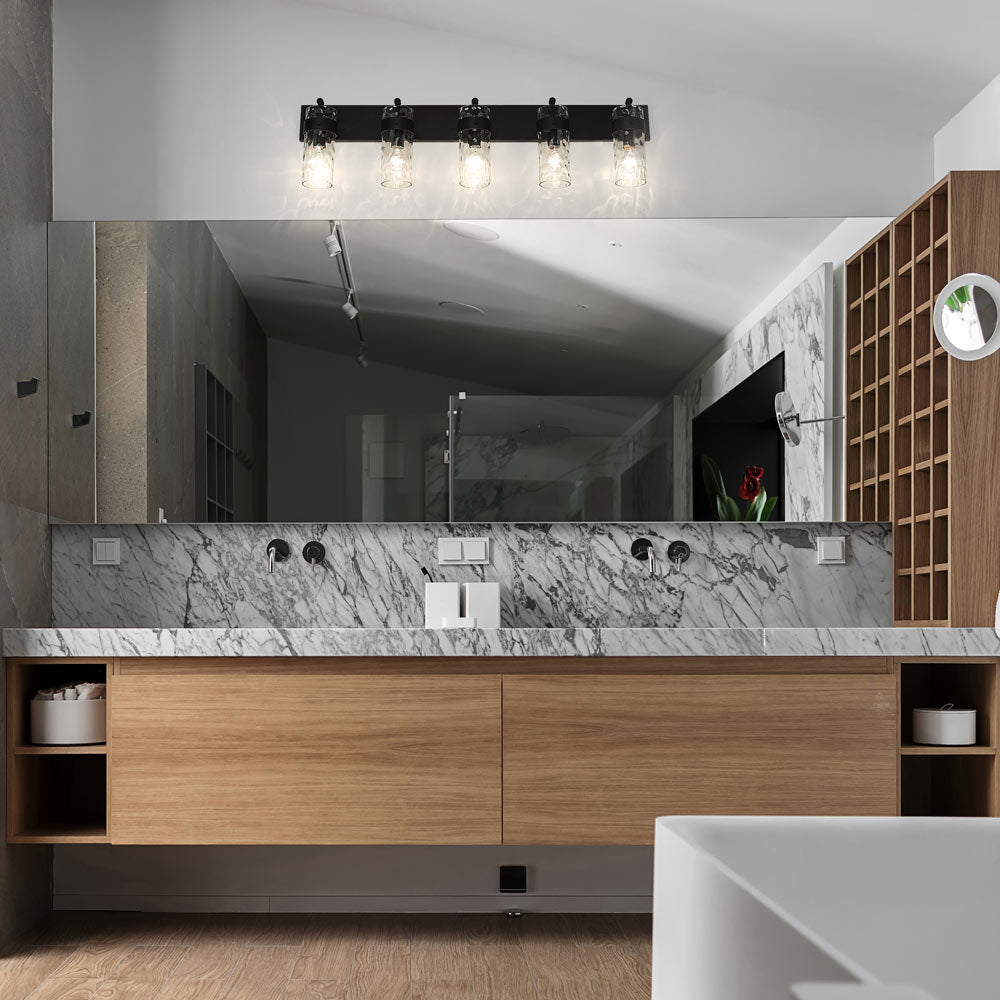 Fontaine Bath Vanity Light in bathroom.