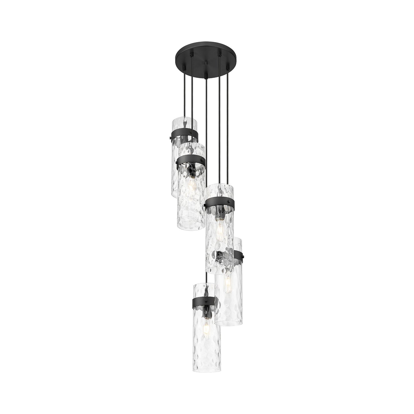 Fontaine Chandelier in Matte Black (5-Light).