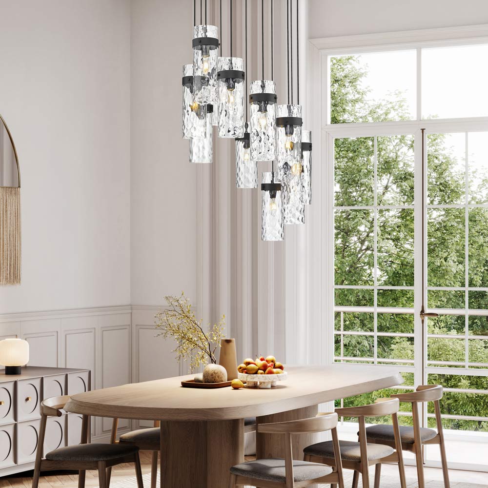 Fontaine Chandelier in dining room.