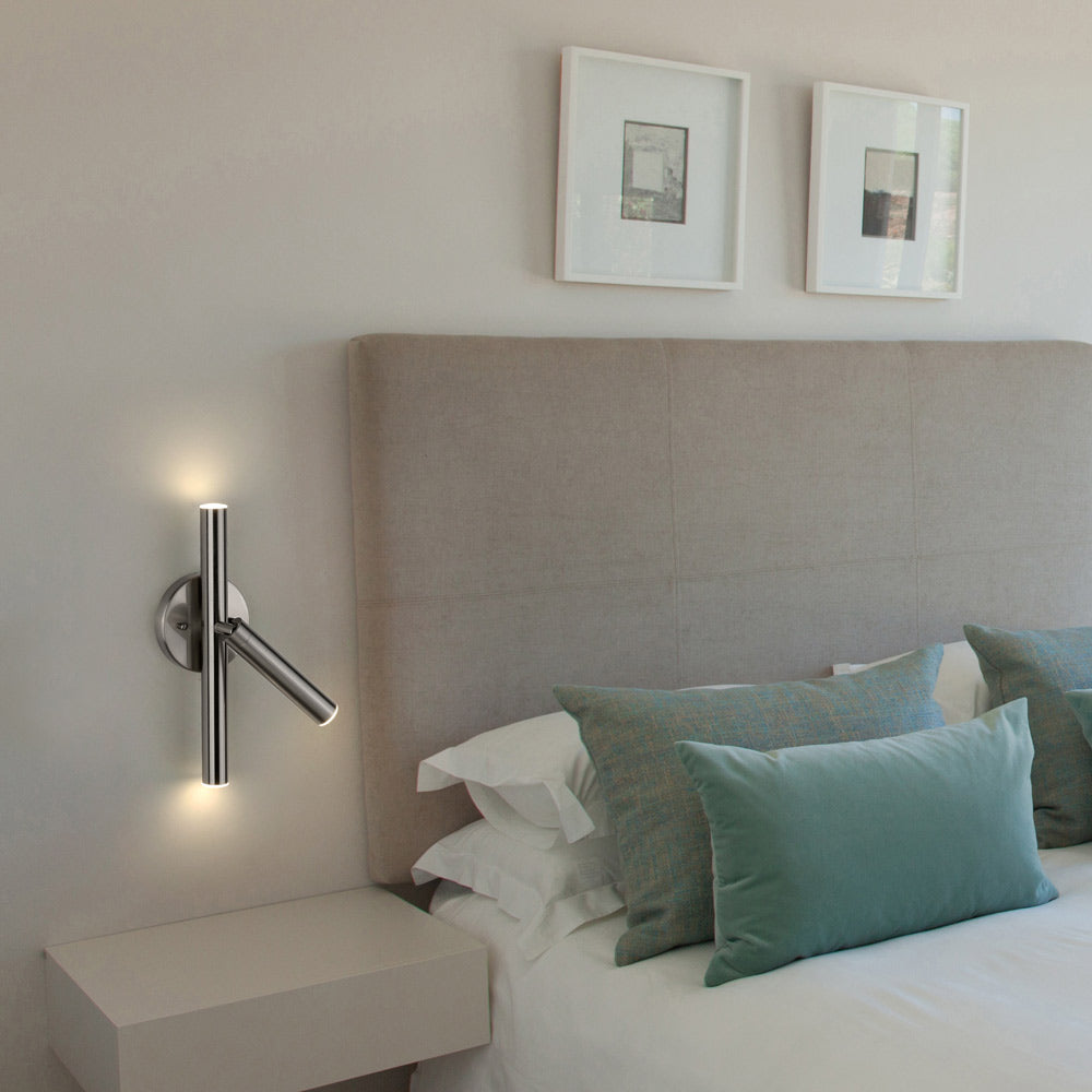 Forest LED Branch Wall Light in bedroom.