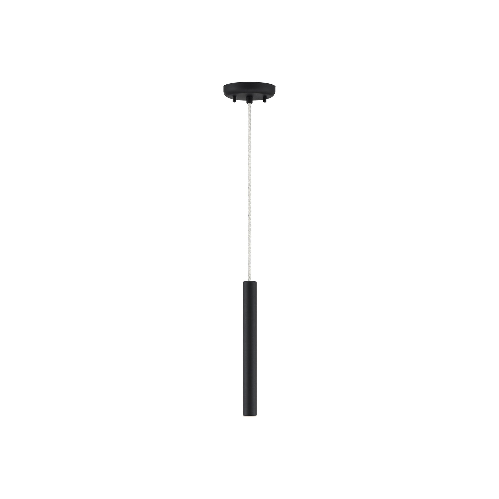 Forest LED Pendant Light in Matte Black (12-Inch/118-Inch Cord Length).