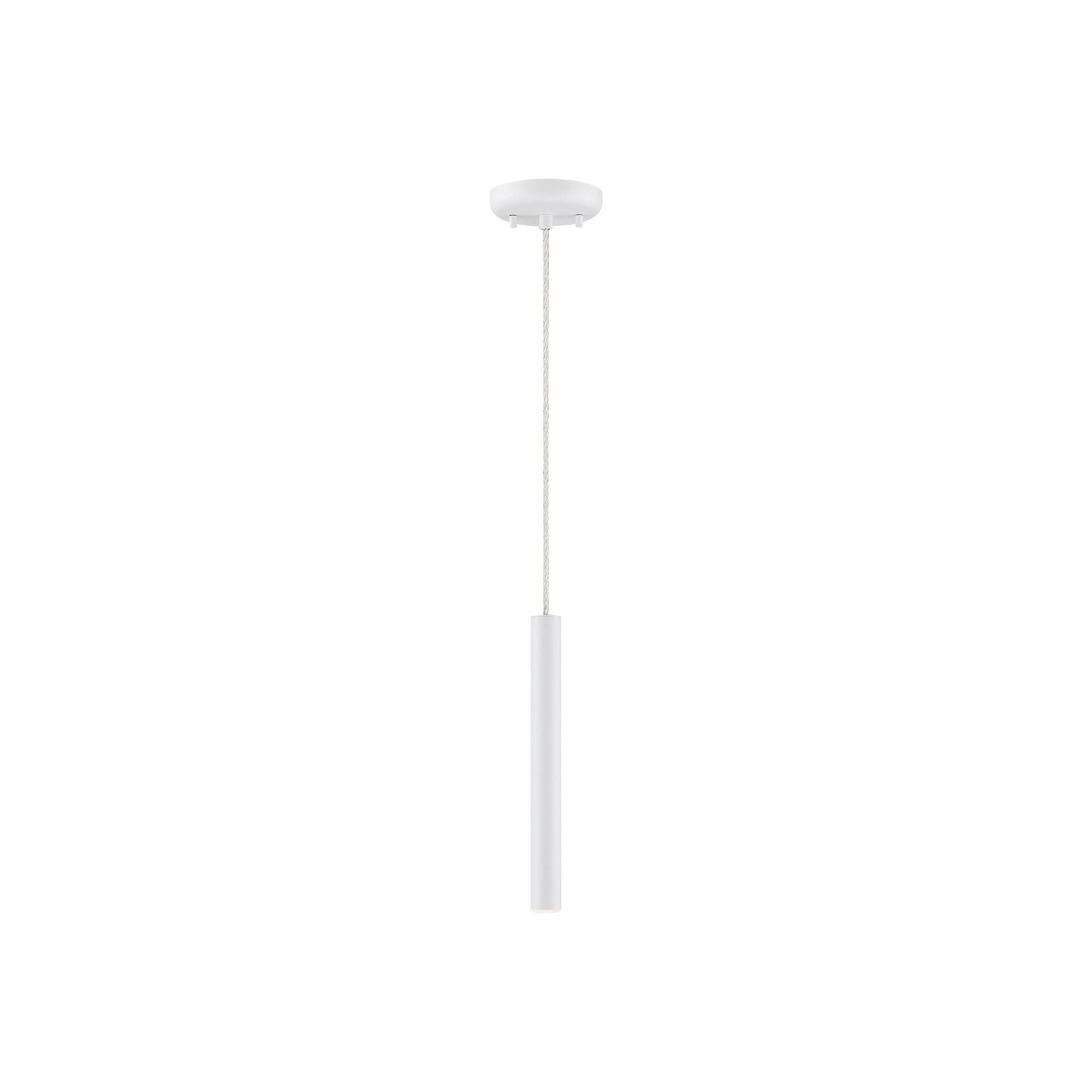Forest LED Pendant Light in Matte White (12-Inch/118-Inch Cord Length).