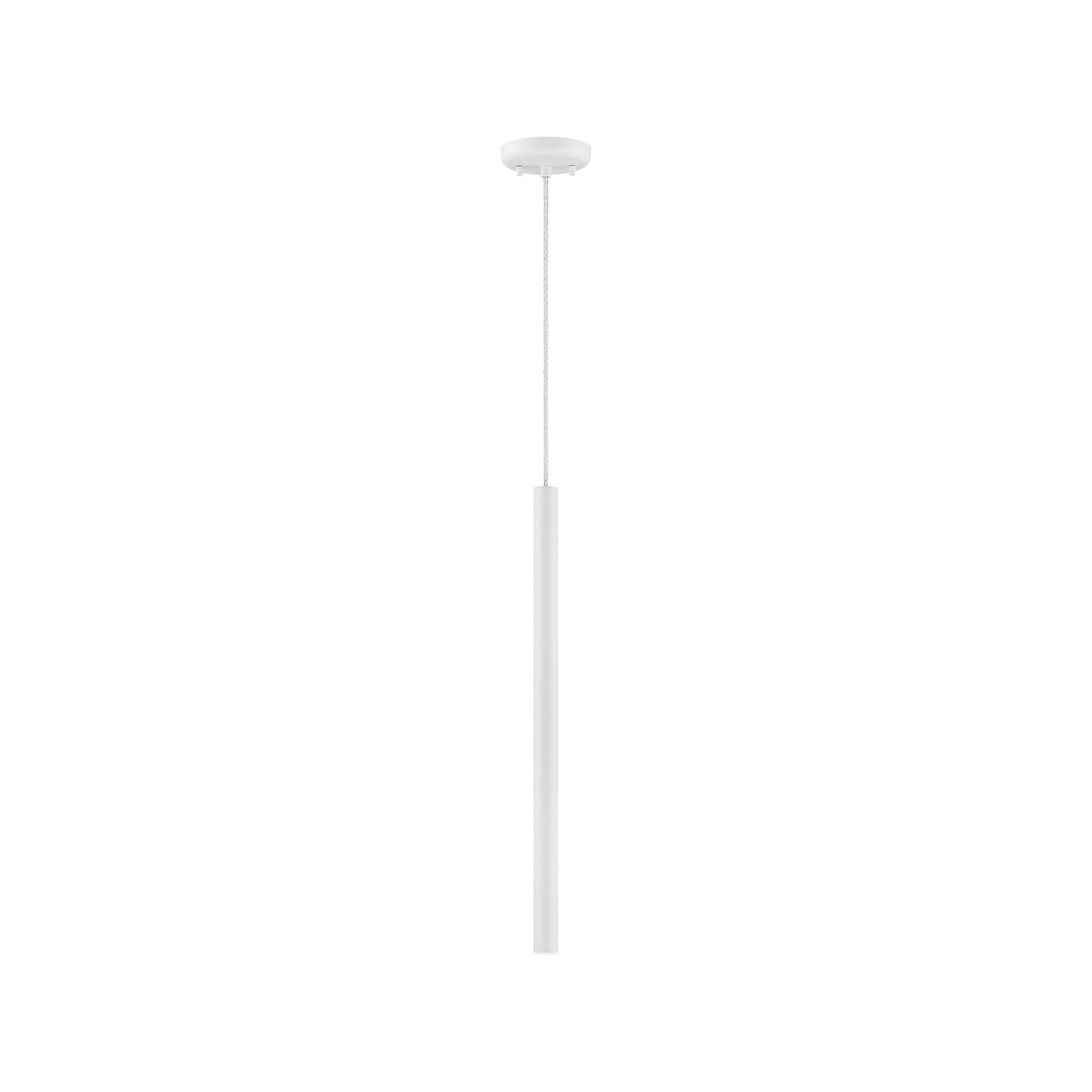 Forest LED Pendant Light in Matte White (24-Inch/118-Inch Cord Length).