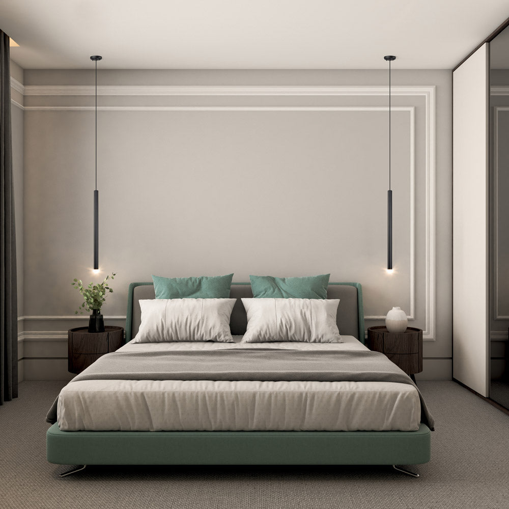 Forest LED Pendant Light in bedroom.