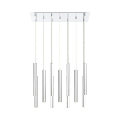 Forest LED Rectangle Chandelier in Detail.