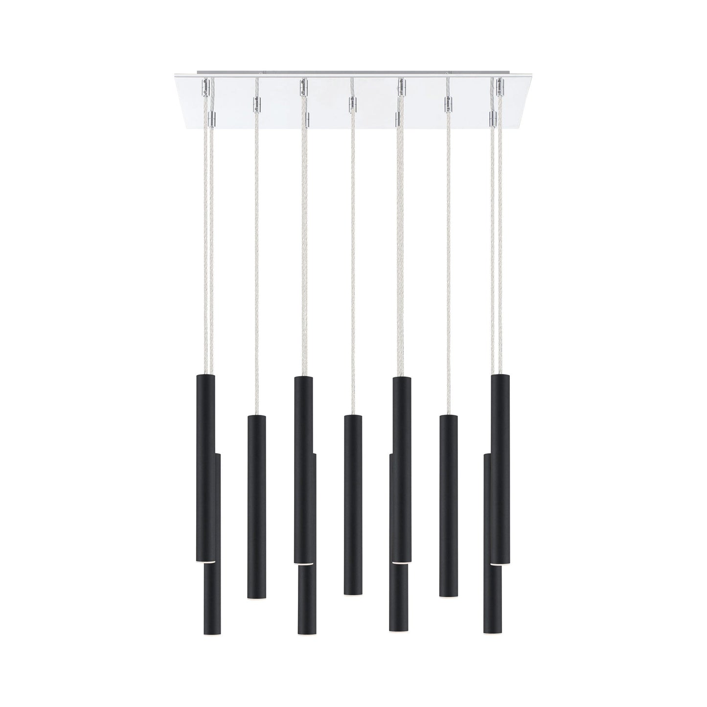 Forest LED Rectangle Chandelier in Detail.