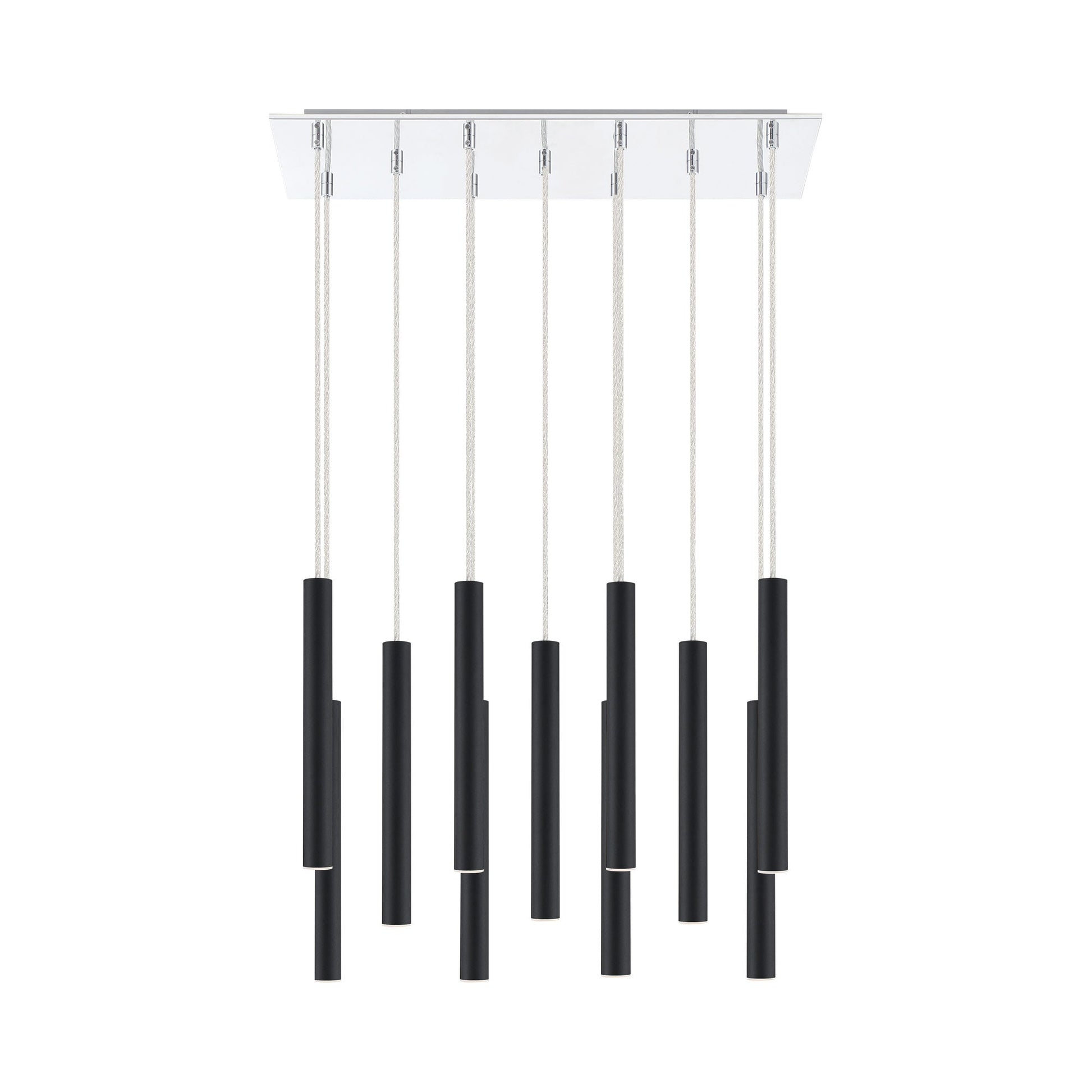 Forest LED Rectangle Chandelier in Detail.