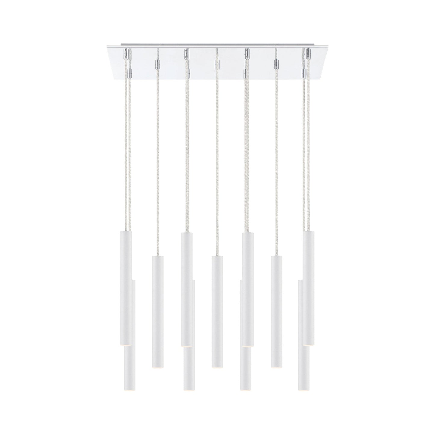 Forest LED Rectangle Chandelier in Detail.