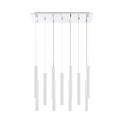 Forest LED Rectangle Chandelier in Detail.