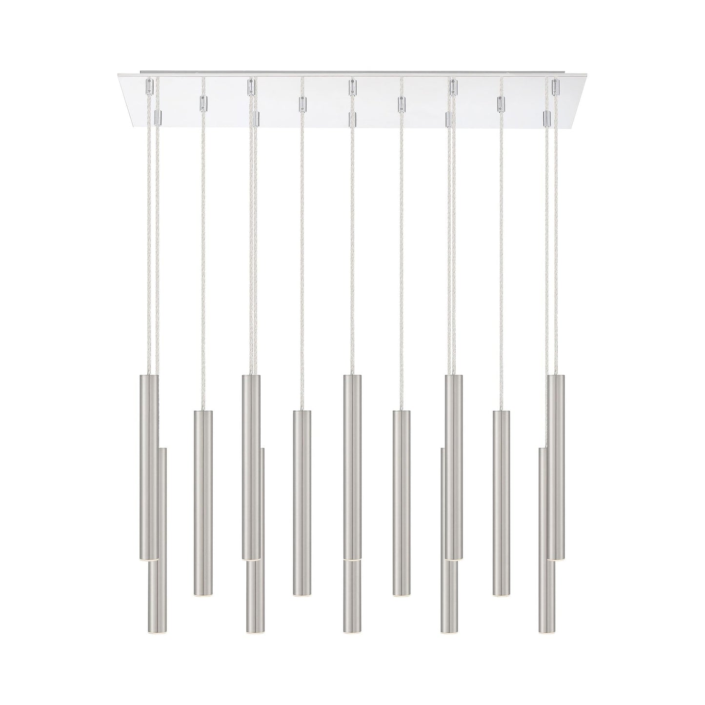 Forest LED Rectangle Chandelier in Detail.