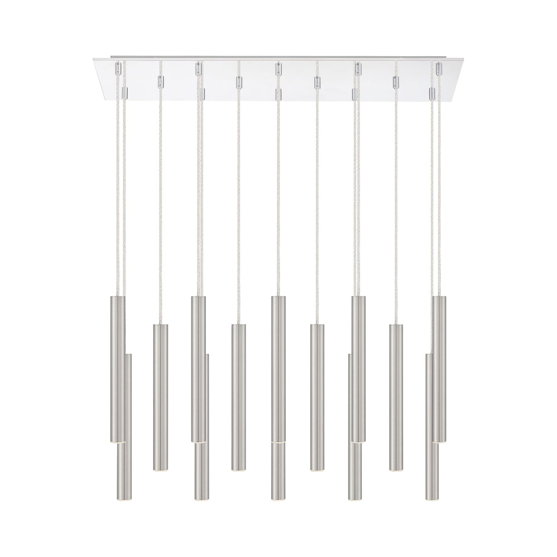 Forest LED Rectangle Chandelier in Detail.