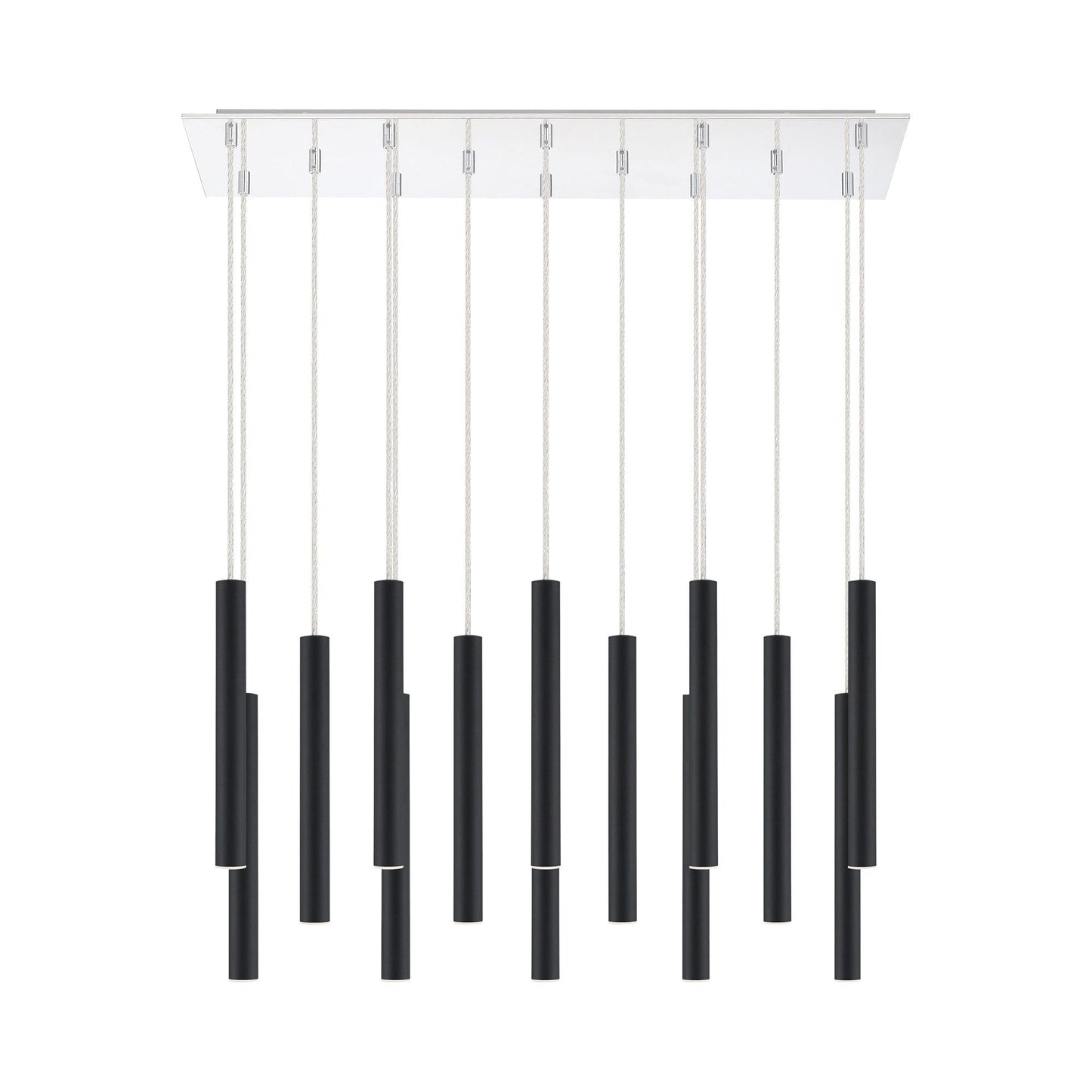 Forest LED Rectangle Chandelier in Detail.