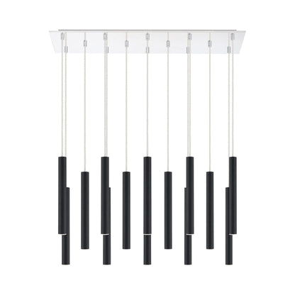 Forest LED Rectangle Chandelier in Detail.