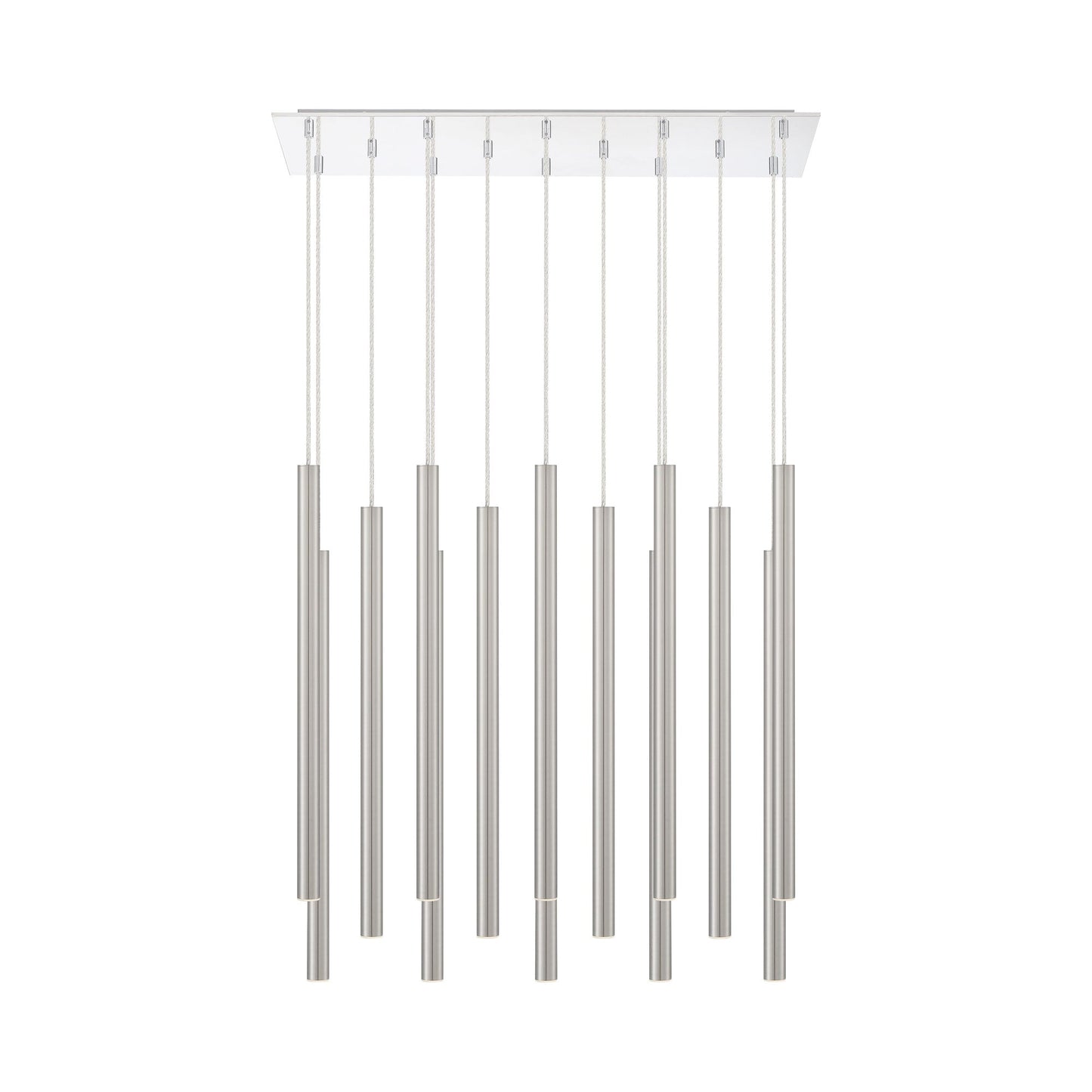 Forest LED Rectangle Chandelier in Detail.