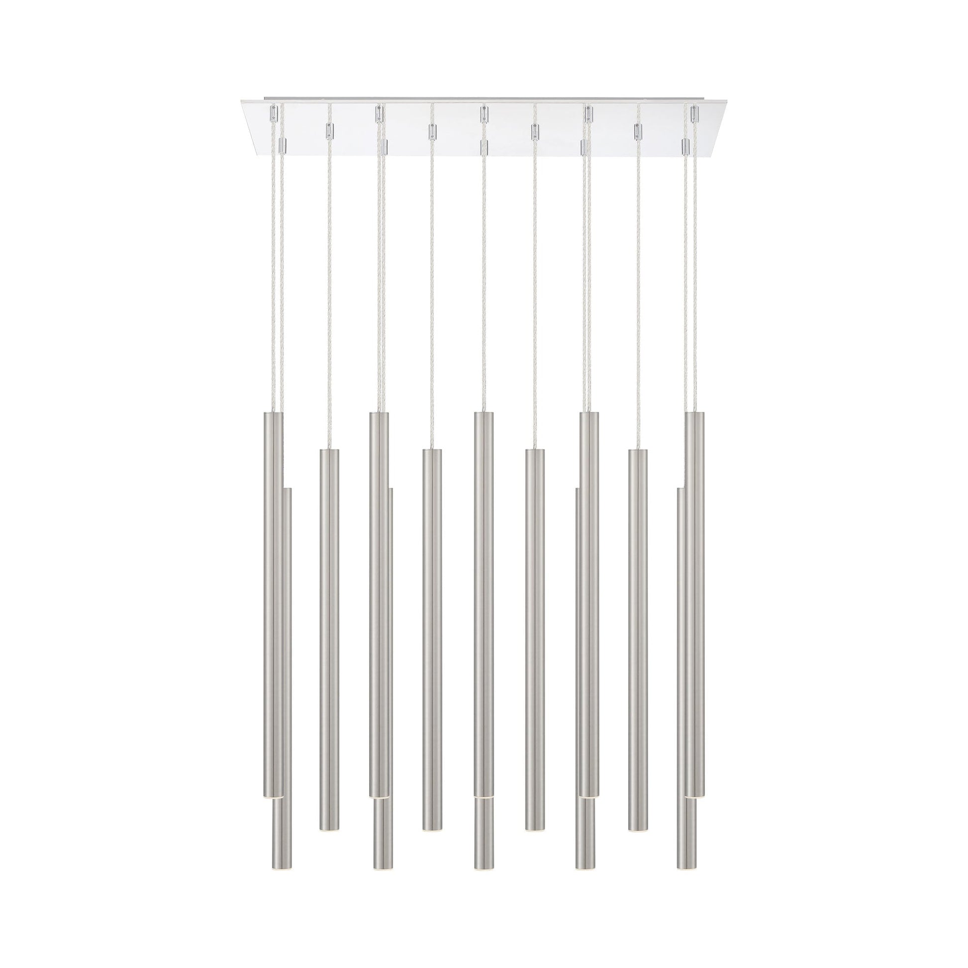 Forest LED Rectangle Chandelier in Detail.