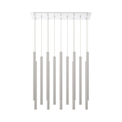 Forest LED Rectangle Chandelier in Detail.