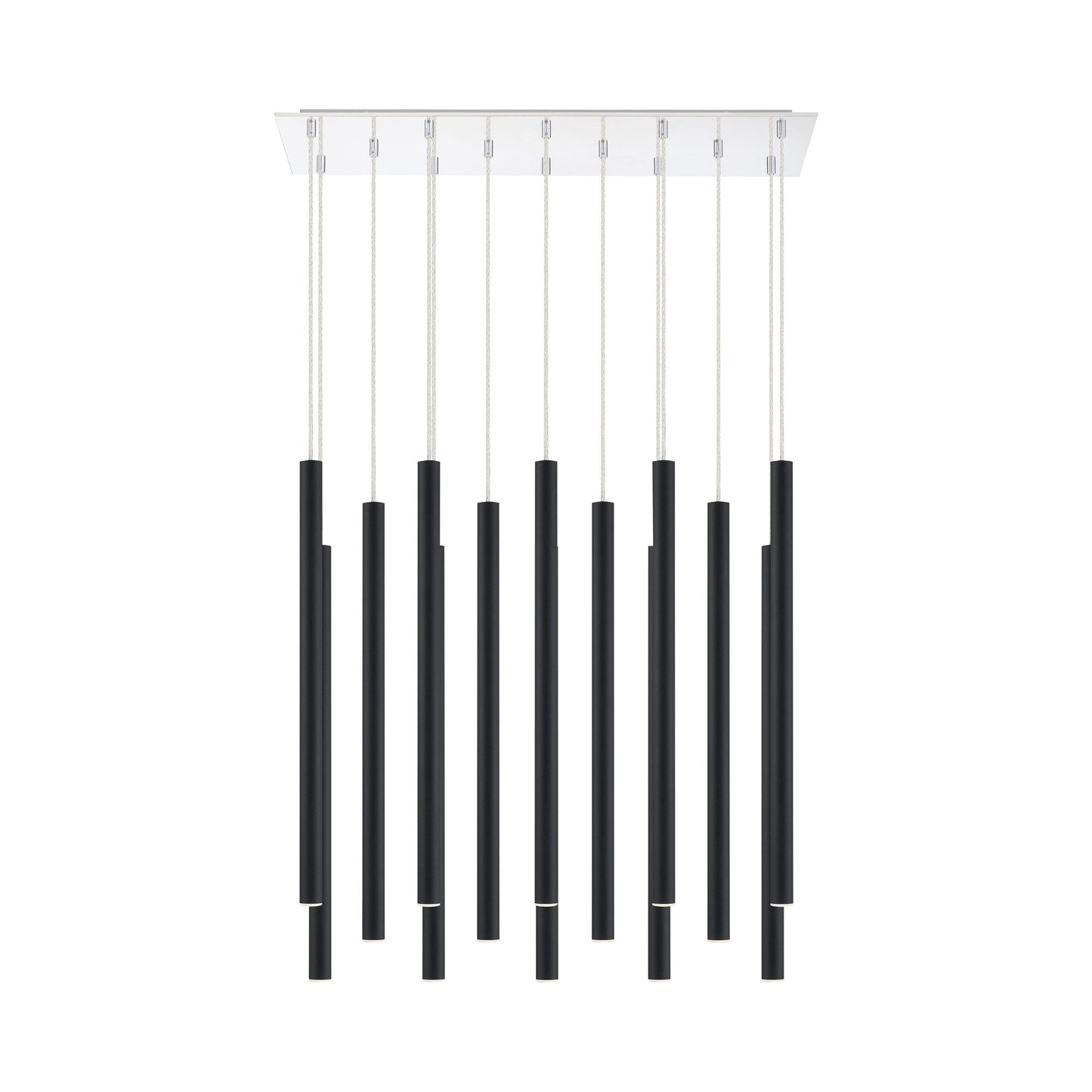 Forest LED Rectangle Chandelier in Detail.