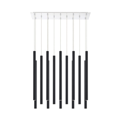 Forest LED Rectangle Chandelier in Detail.