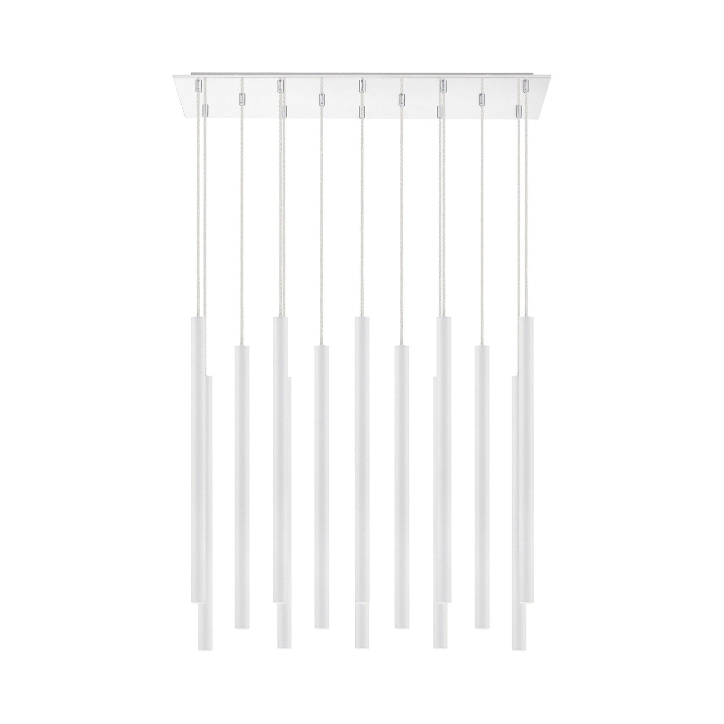 Forest LED Rectangle Chandelier in Detail.