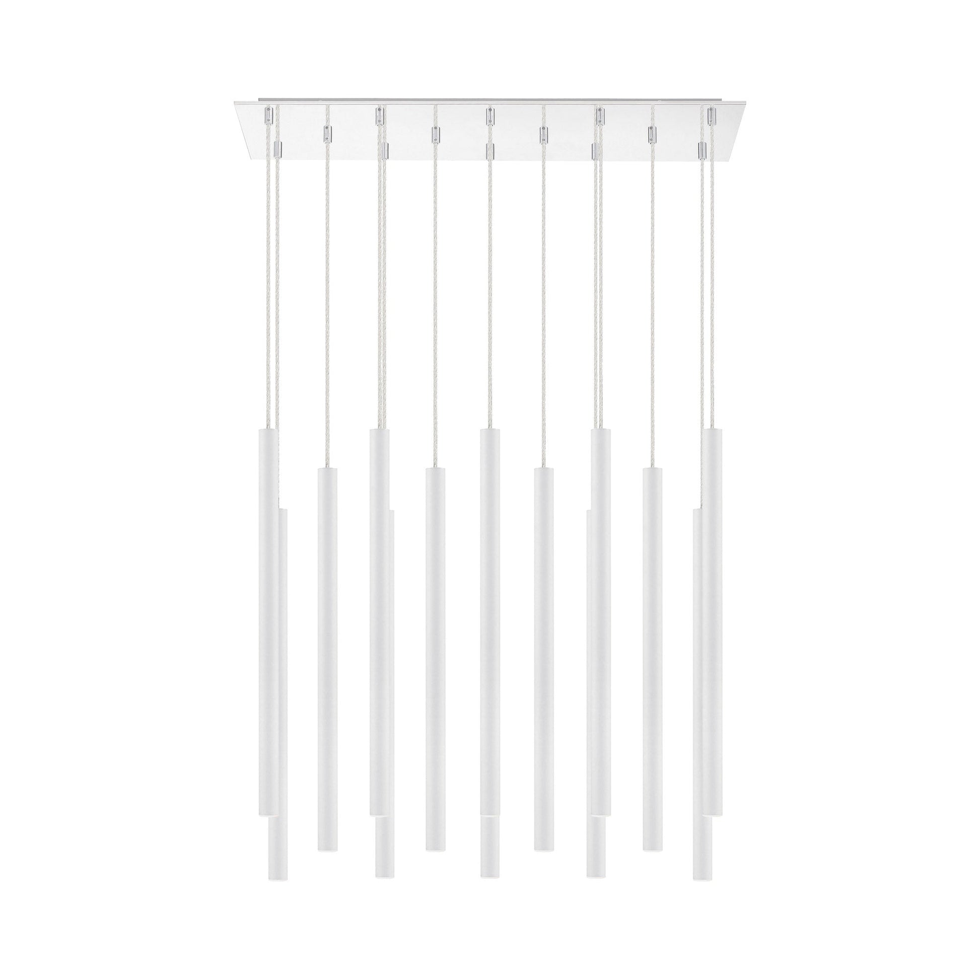 Forest LED Rectangle Chandelier in Detail.