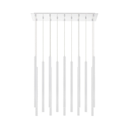 Forest LED Rectangle Chandelier in Detail.