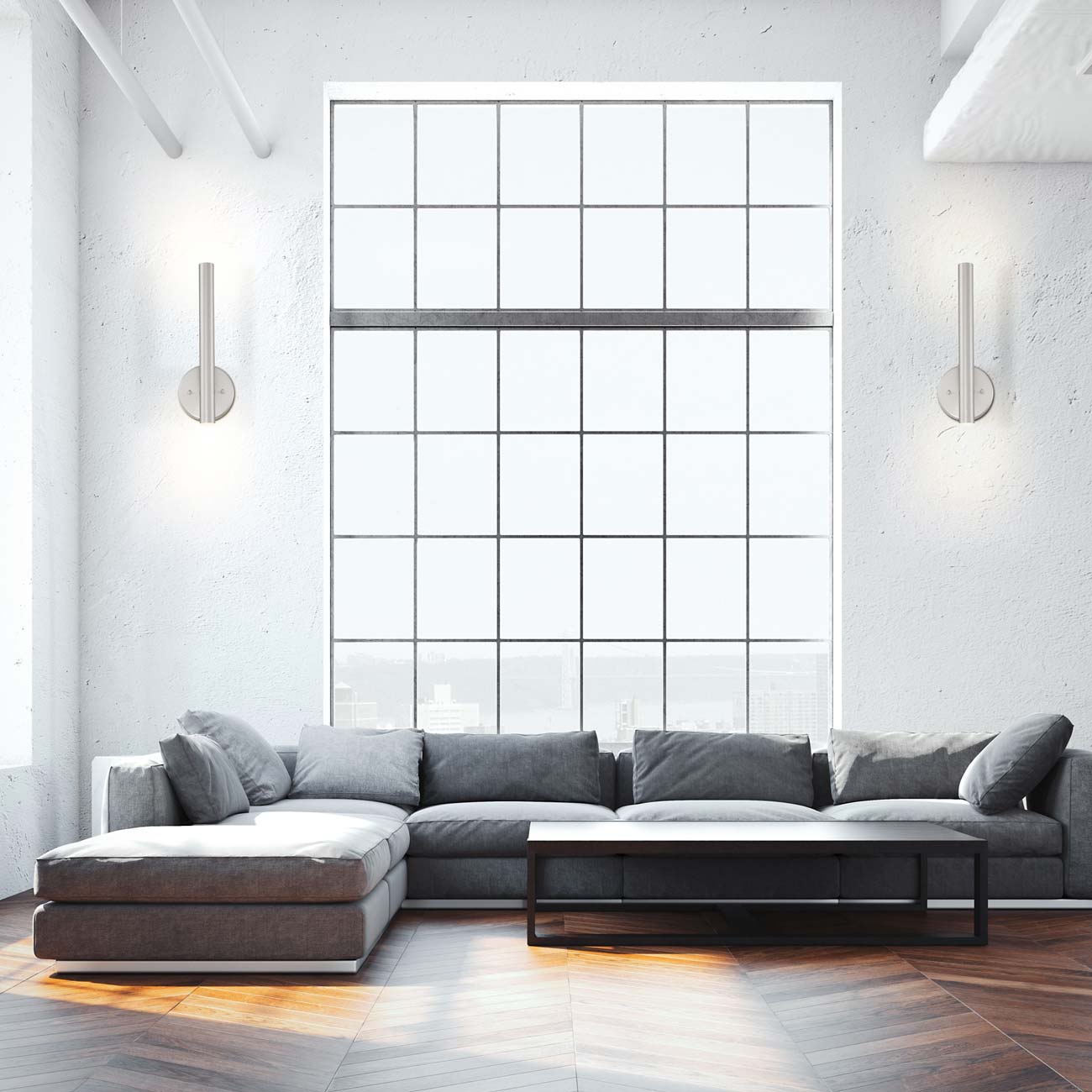 Forest LED Wall Light in living room.