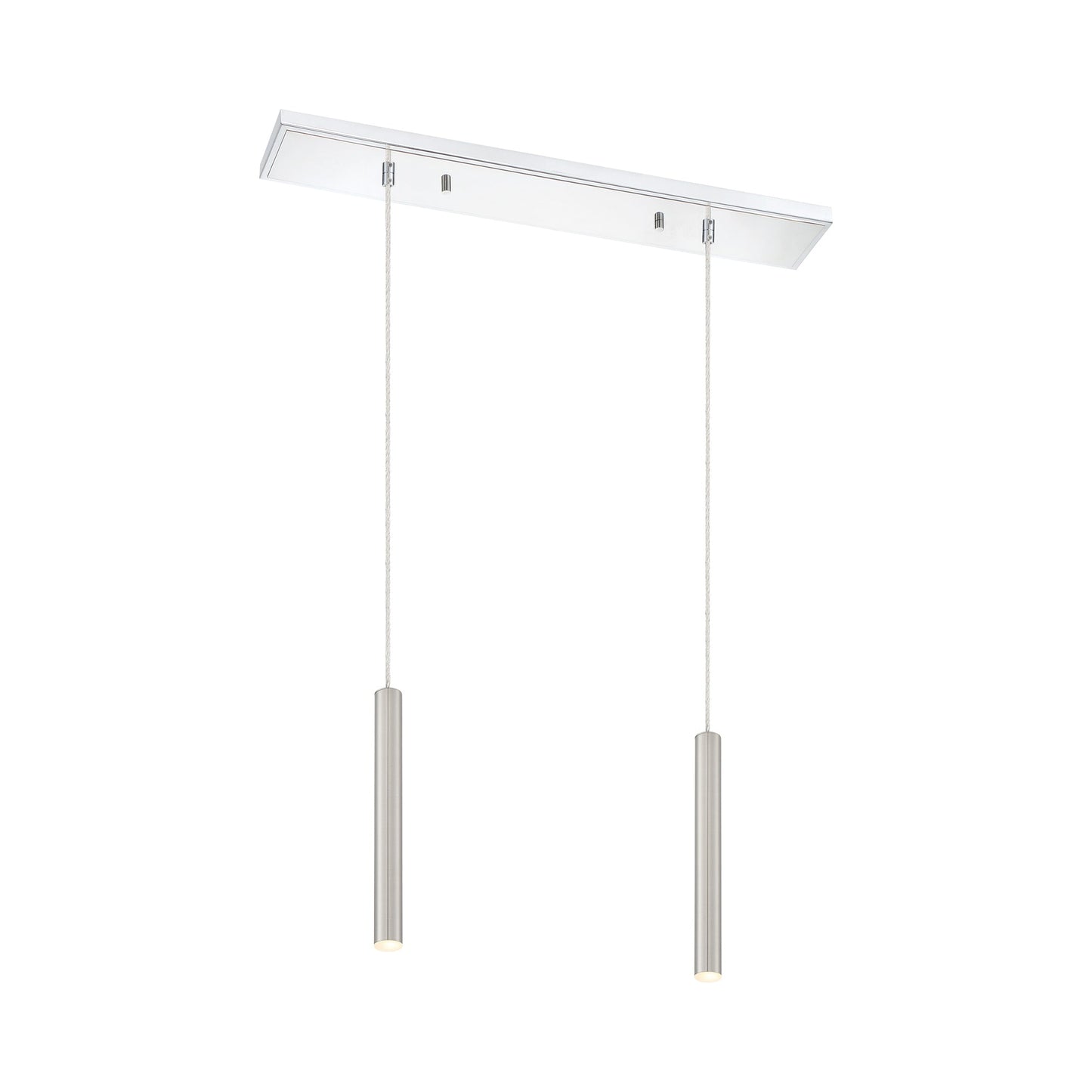 Forest Linear LED Chandelier in Chrome/Brushed Nickel (2-Light/12-Inch).