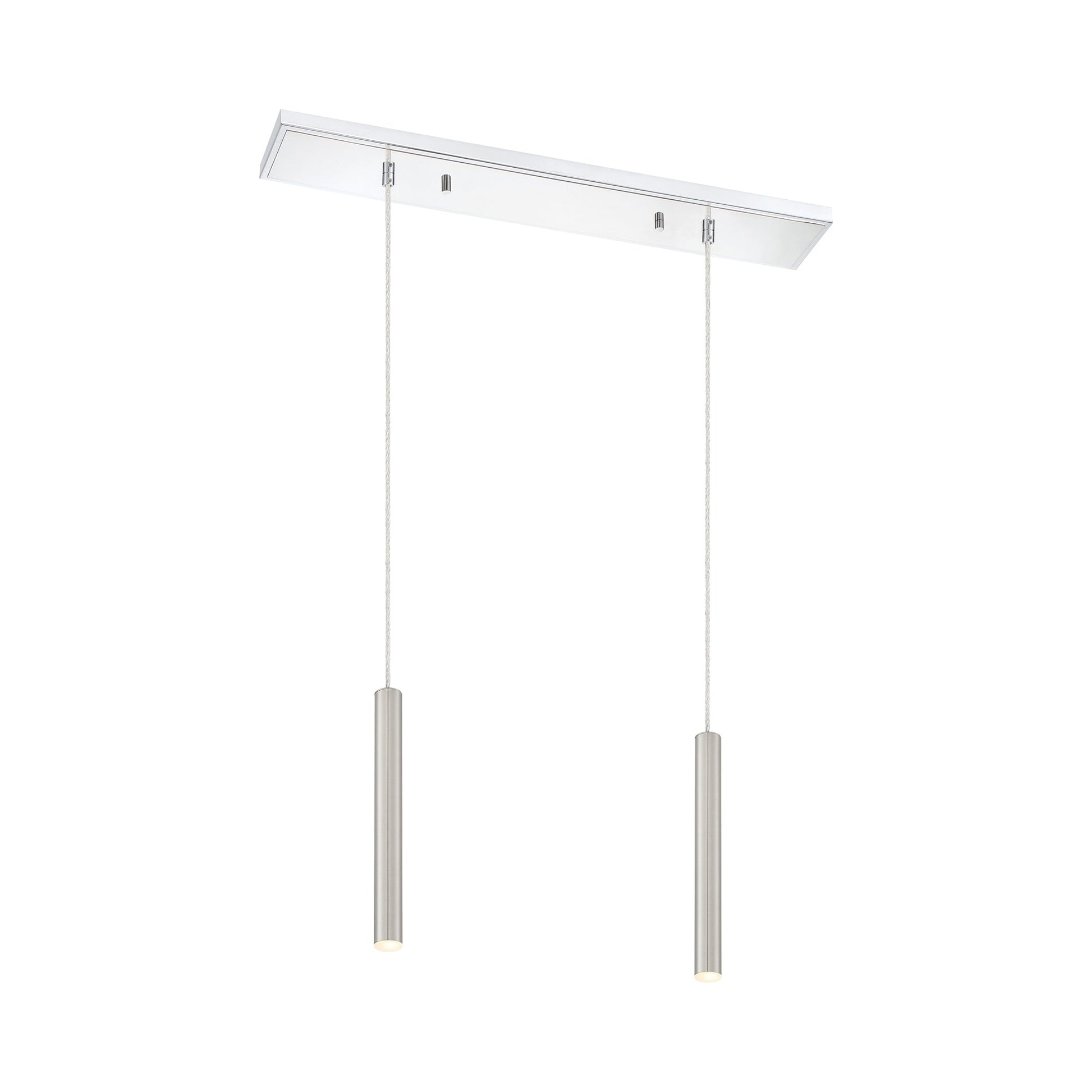 Forest Linear LED Chandelier in Chrome/Brushed Nickel (2-Light/12-Inch).