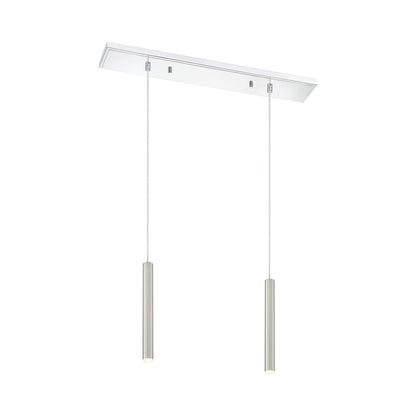 Forest Linear LED Chandelier in Chrome/Brushed Nickel (2-Light/12-Inch).