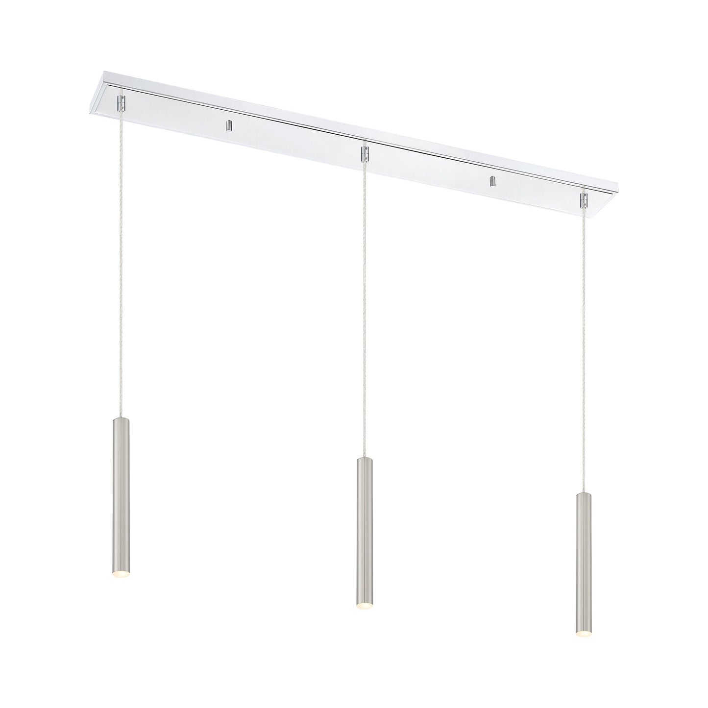 Forest Linear LED Chandelier in Chrome/Brushed Nickel (3-Light/12-Inch).