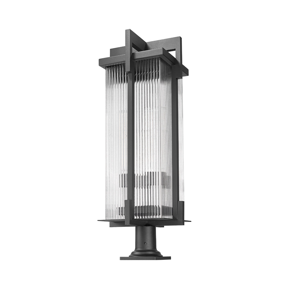 Fortis Round Outdoor Pier Mount Light in Detail.