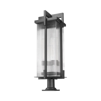 Fortis Round Outdoor Pier Mount Light in Detail.