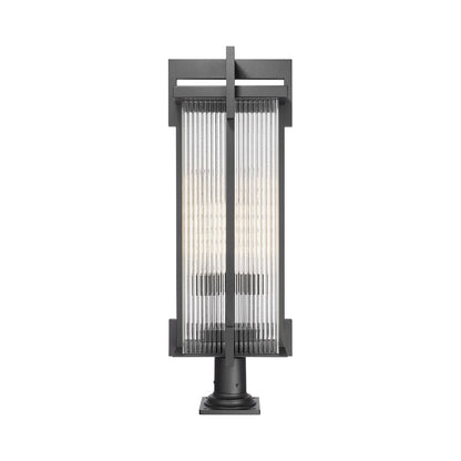Fortis Round Outdoor Pier Mount Light in Detail.