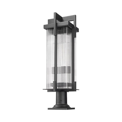 Fortis Round Outdoor Pier Mount Light in Detail.