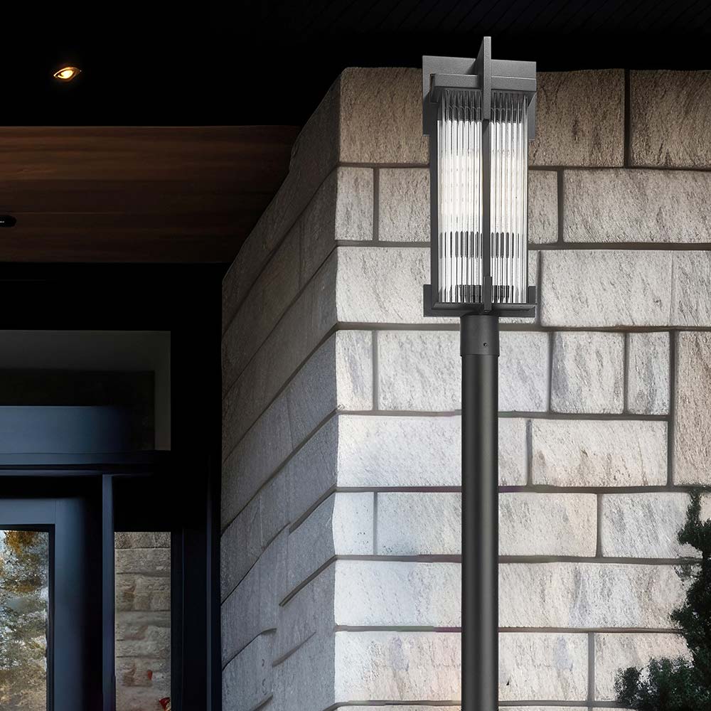 Fortis Round Outdoor Post Light in Detail.