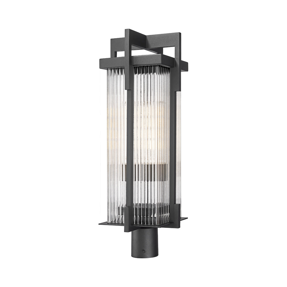 Fortis Round Outdoor Post Mount Light (2-Light).