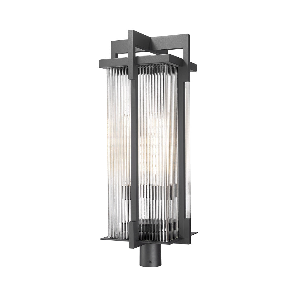 Fortis Round Outdoor Post Mount Light (3-Light).