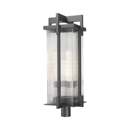 Fortis Round Outdoor Post Mount Light (3-Light).