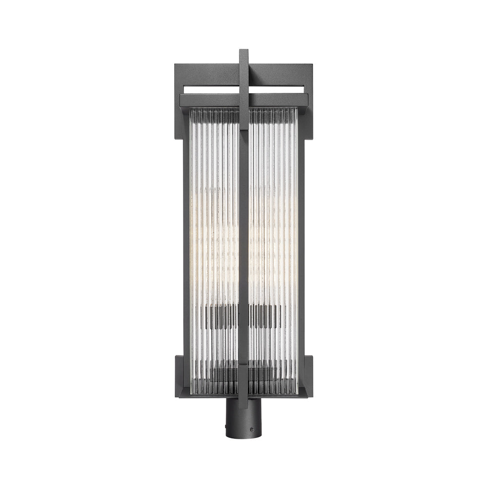 Fortis Round Outdoor Post Mount Light in Detail.