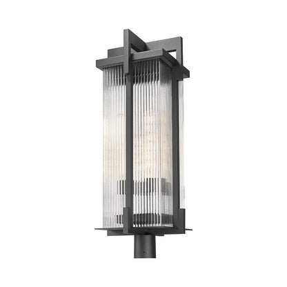 Fortis Round Outdoor Post Mount Light in Detail.
