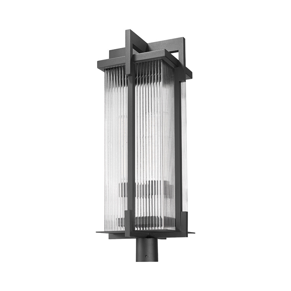 Fortis Round Outdoor Post Mount Light in Detail.